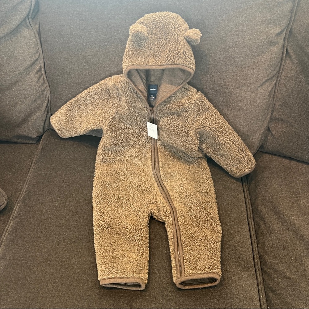 Baby Gap: Cozy Brown Teddy Bear Kids One Piece/coveralls